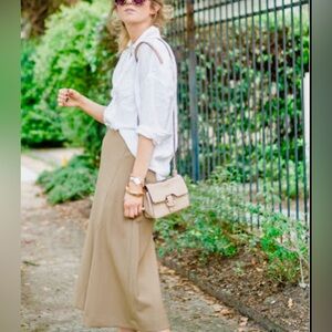 Linen blend Summer Midi Skirt - New Look (Size 14)